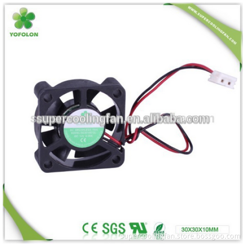 RHos approved 30x30x10mm 12V dc cooling fan